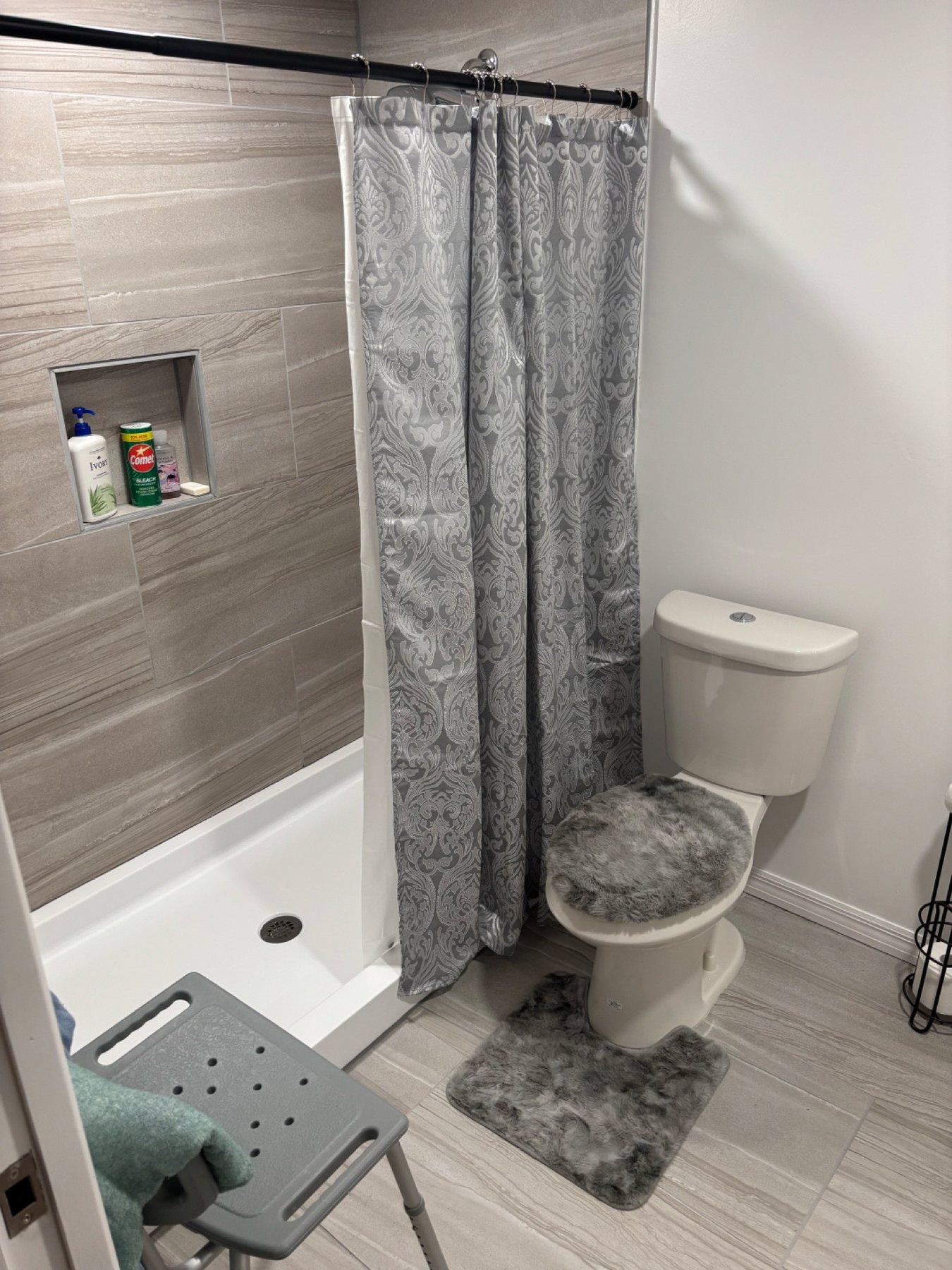 Finished walk-in shower