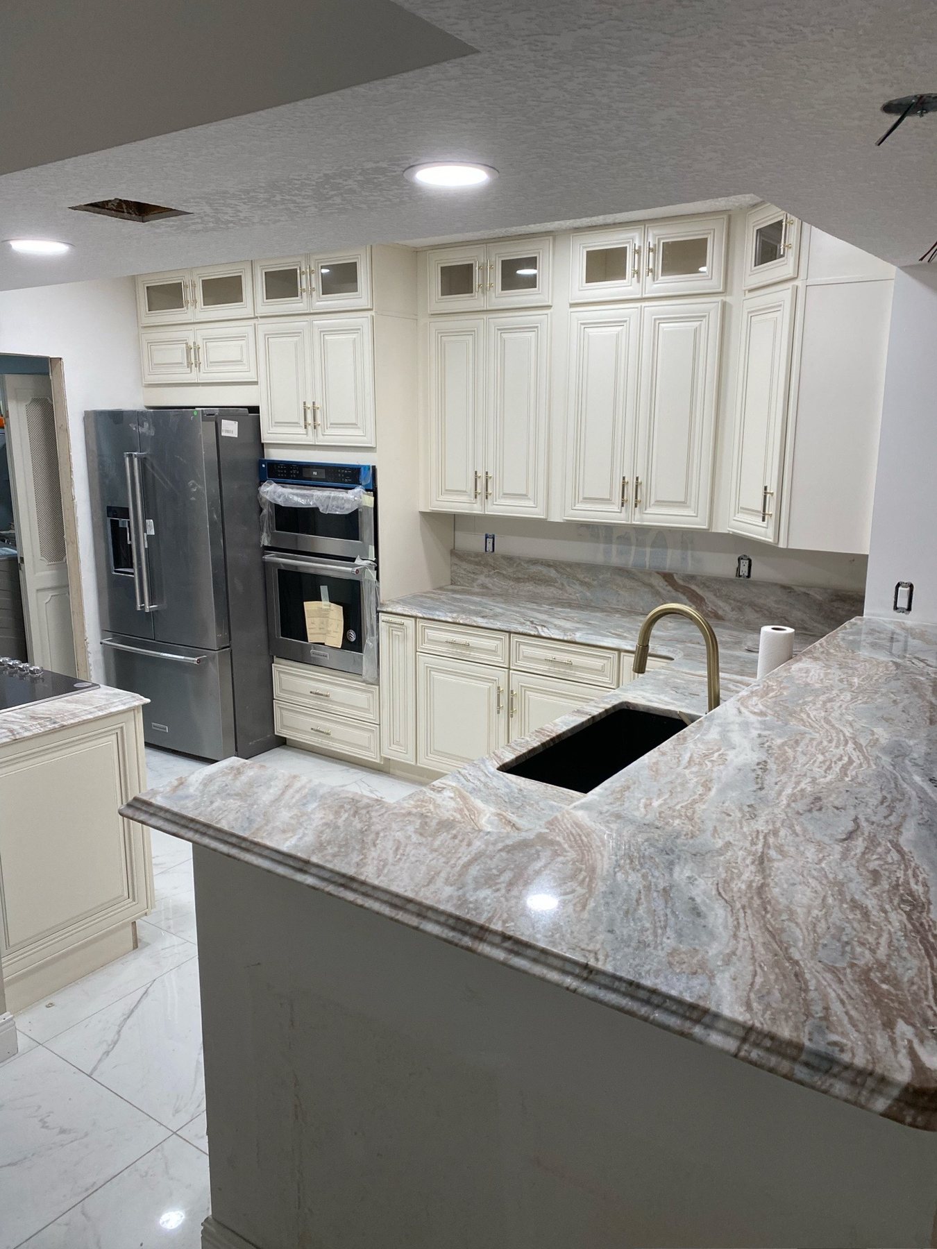 Finished marble kitchen